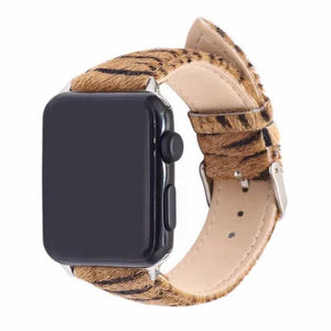 Bracelet Apple Watch <br /> Femme Zébré Marron