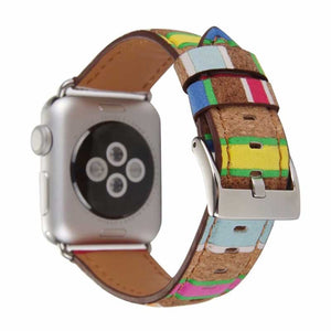 Bracelet Apple Watch <br /> Bois Arc-en-Ciel - Univers-Watch