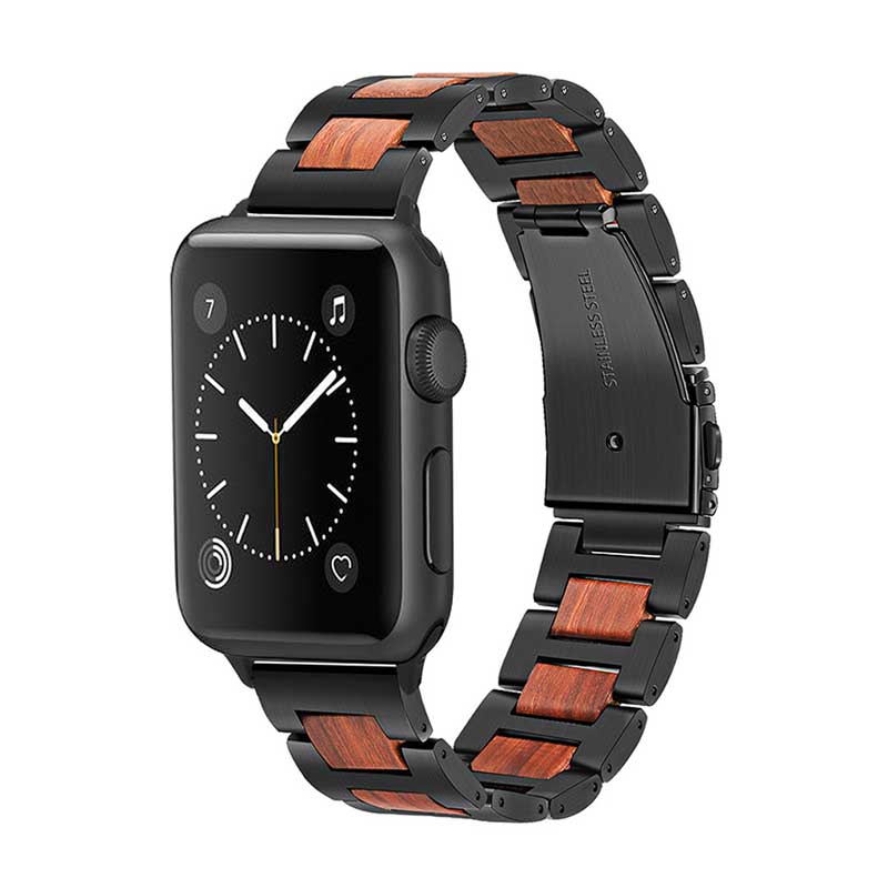Bracelet Apple Watch <br /> Bois Rouge - Univers-Watch