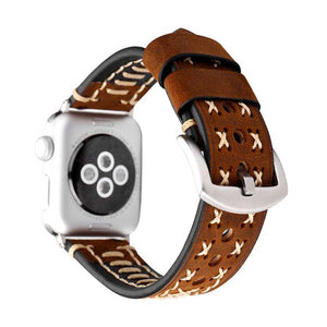 Bracelet Apple Watch <br /> Cuir Amérindien - Univers-Watch