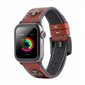 Bracelet Apple Watch <br /> Cuir Gothique - Univers-Watch
