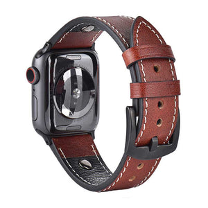 Bracelet Apple Watch <br /> Cuir Gothique - Univers-Watch