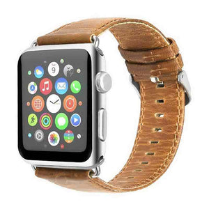 Bracelet Apple Watch <br /> Cuir Marron - Univers-Watch