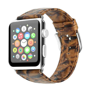 Bracelet Apple Watch <br /> Cuir Marron - Univers-Watch