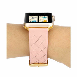 Bracelet Apple Watch <br /> Cuir Tressé - Univers-Watch
