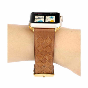 Bracelet Apple Watch <br /> Cuir Tressé - Univers-Watch