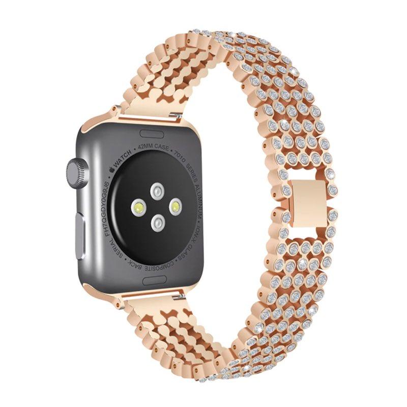 Bracelet en cuir Apple Watch pour femme, pierre d'agate naturelle, bracelet  perlé de guérison, bracelet Smartwatch pour Iwatch série 1-7, accessoires