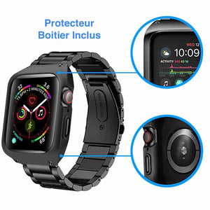 Bracelet Apple Watch <br /> Noir Steel - Univers-Watch