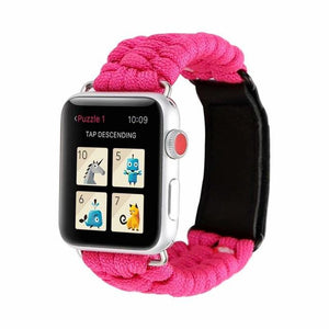 Bracelet Apple Watch <br /> Nylon Rose - Univers-Watch