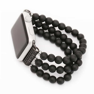 Bracelet Apple Watch <br /> Perle Noir - Univers-Watch