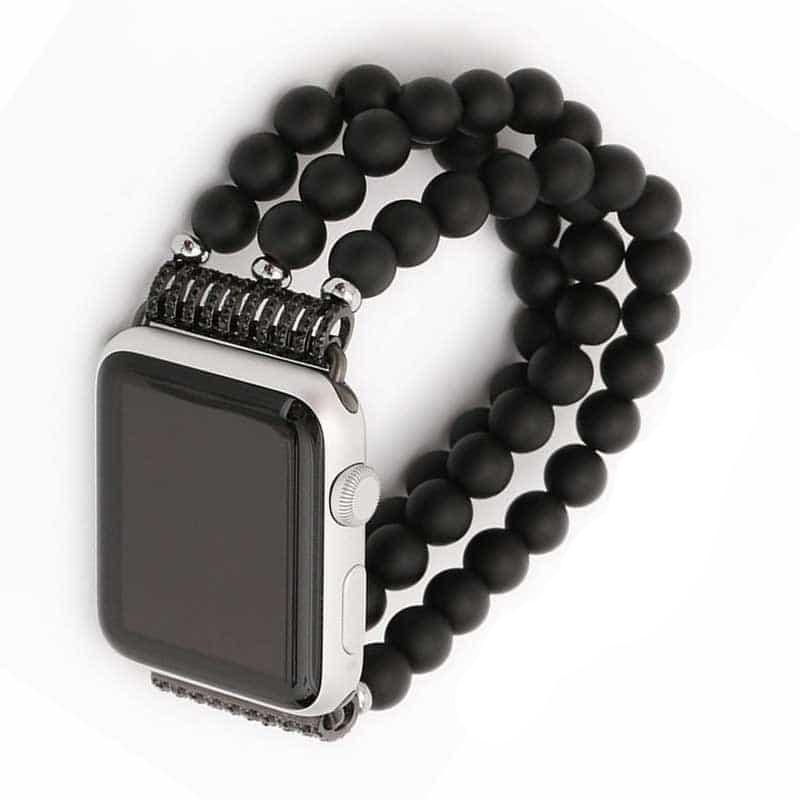 Bracelet Apple Watch <br /> Perle Noir - Univers-Watch