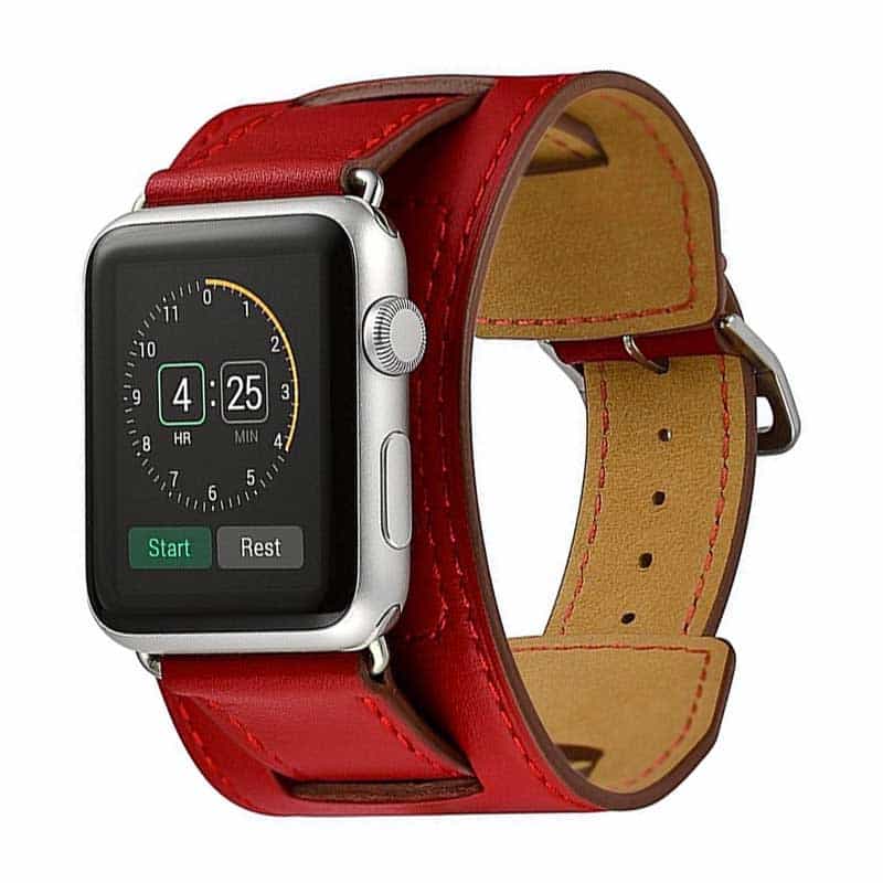Bracelet Apple Watch <br /> Rouge Biker - Univers-Watch