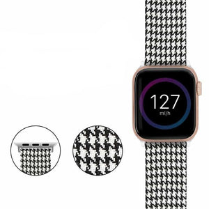 Bracelet Apple Watch <br /> Tissu Damier - Univers-Watch