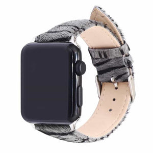 Bracelet Apple Watch <br /> Femme Zébré Gris