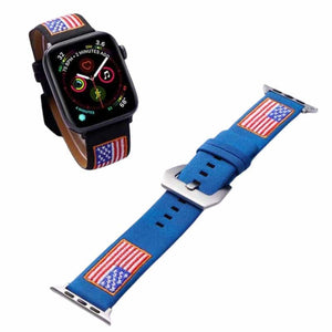 Bracelet Apple Watch <br /> Cuir Amérique