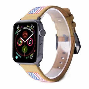 Bracelet Apple Watch <br /> Cuir Amérique