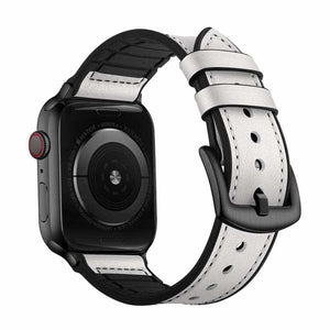 Bracelet Cuir Apple Watch Serie 4 Blanc
