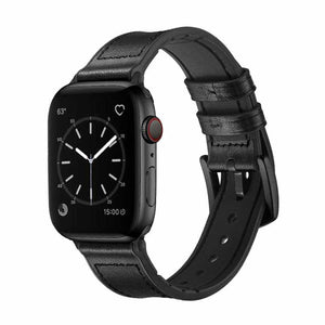 Bracelet Cuir Apple Watch Serie 4 noir