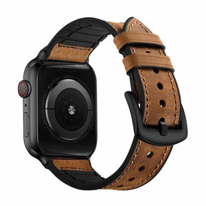 Bracelet Cuir Apple Watch Serie 4 brun marron