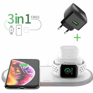 Chargeur Induction Iphone Apple Watch Airpods 3 en 1 avec chargeur