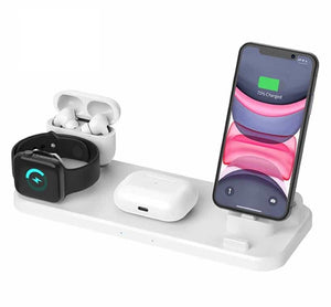 Chargeur Apple Watch <br /> 6 en 1 Sans Fil iPhone Airpods